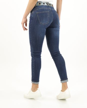 Jeans in Cotone Elasticizzato Modello Push Up - Colore Blu Scuro