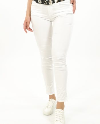 Pantalone Push Up in Cotone Elasticizzato - Colore Bianco